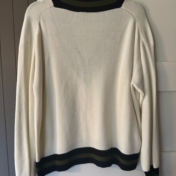 Mango Contrasting V-Neck Sweater - Picture 6 of 7